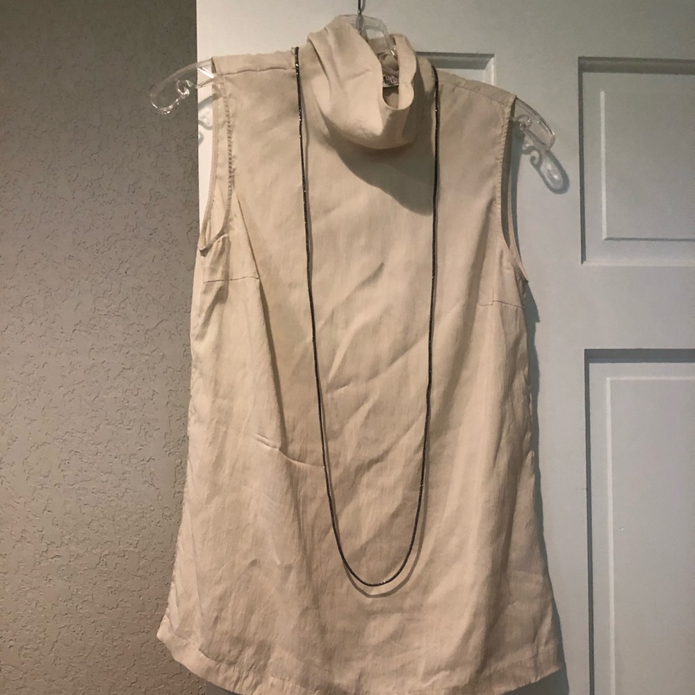 Brunello Cucinelli stretch silk sleeveless top